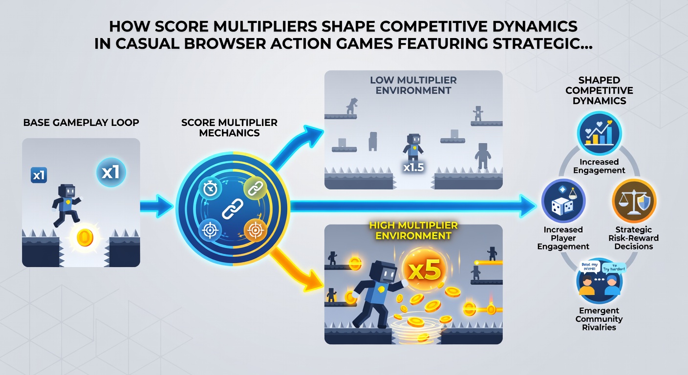 Leaderboard displays highlighting multiplier effects in ongoing browser game matches