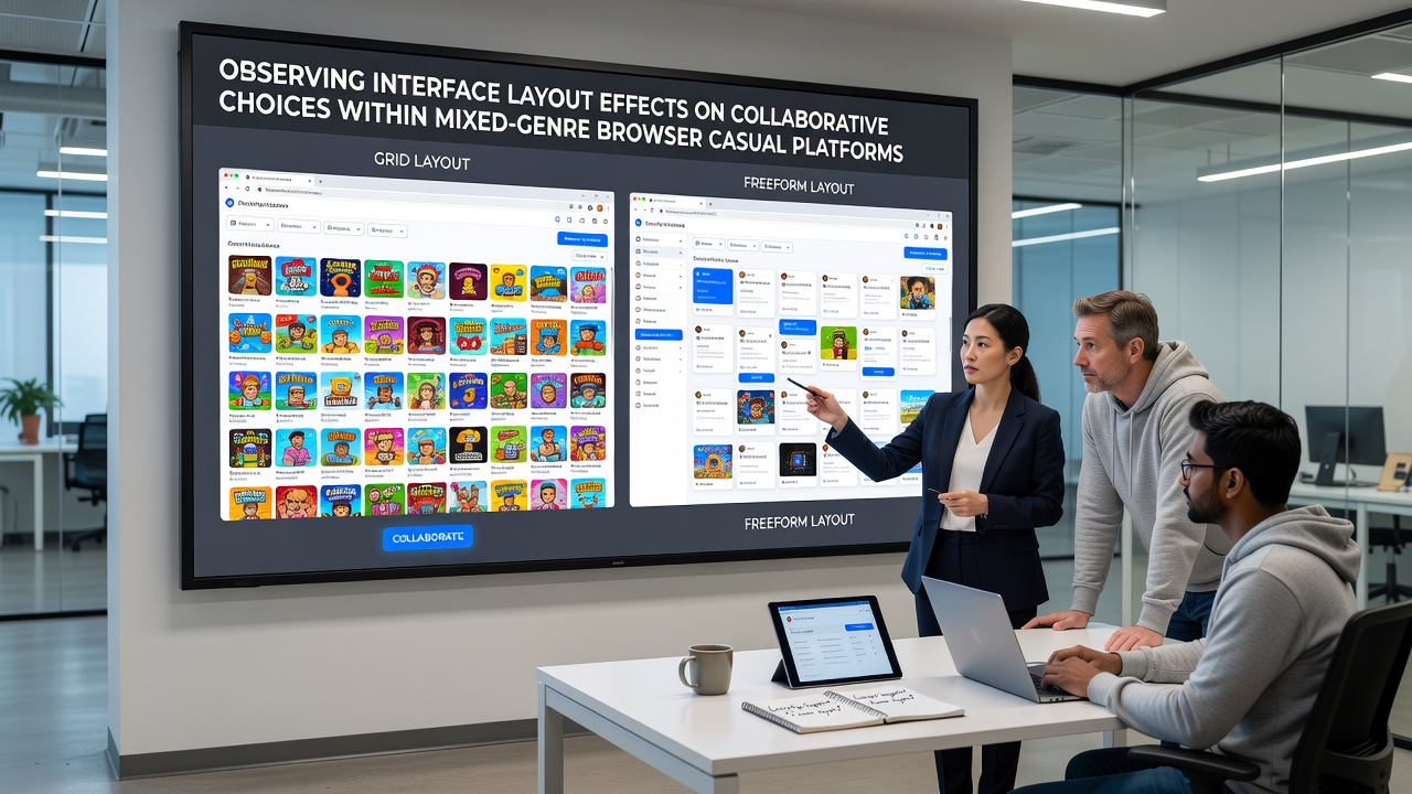 Players interacting through browser interfaces in casual multiplayer strategy sessions