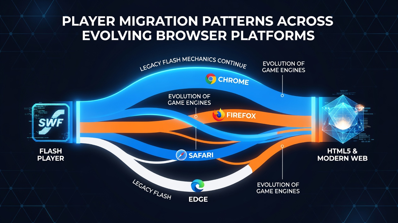 Multiplayer browser game interface showing puzzle and action elements carried over from Flash-era design principles
